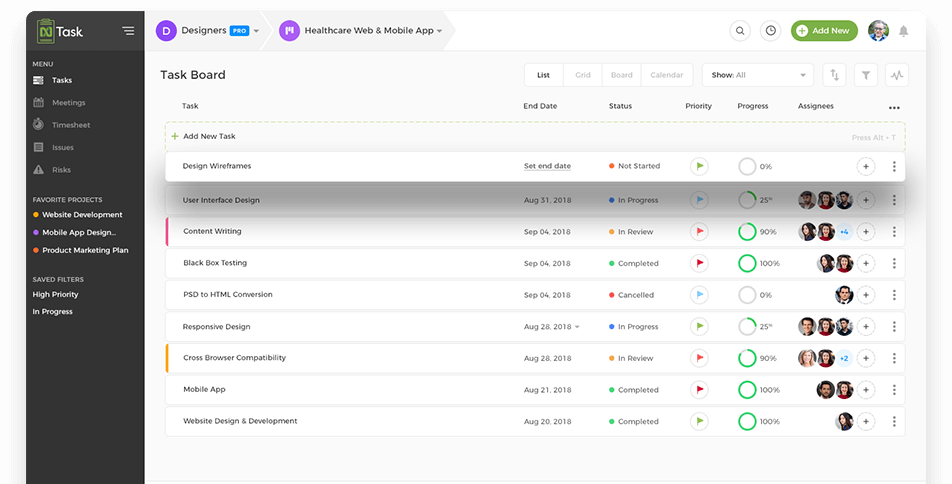 nTask construction scheduling software