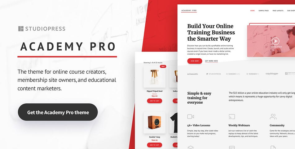 Academy Pro: A WordPress Theme for Online Courses and Membership Sites