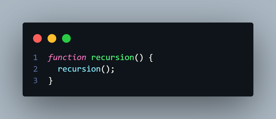 Basic Recursive function example