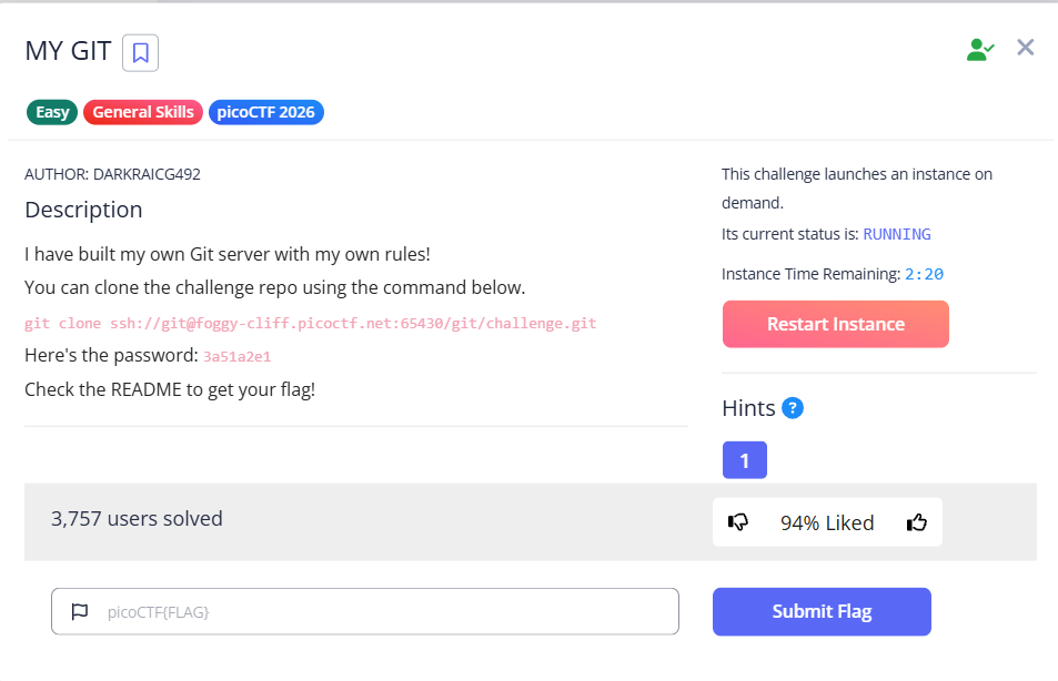MY GIT — picoCTF Writeup
