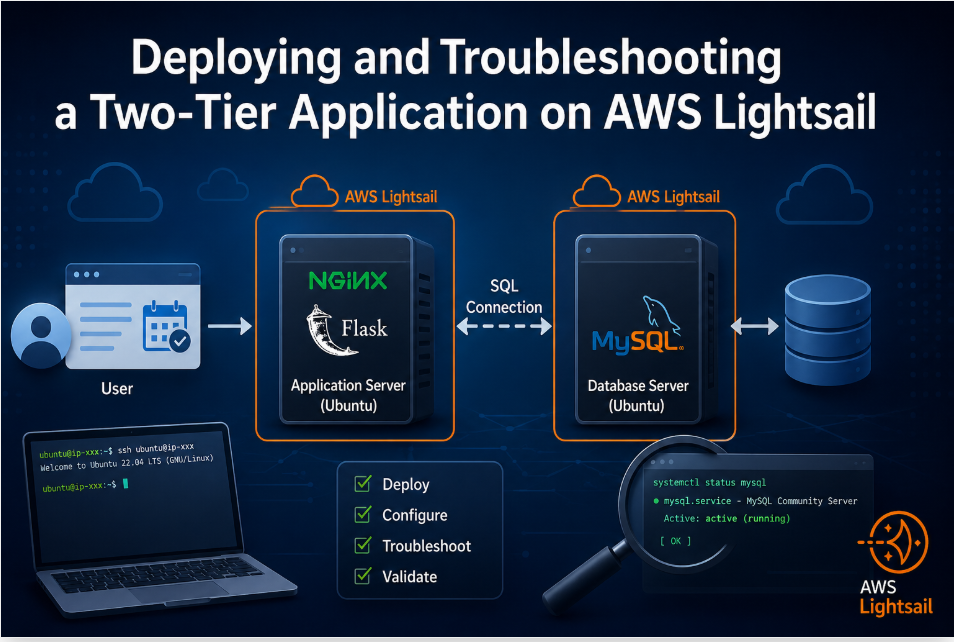 Deploying and Troubleshooting a Two-Tier Application on AWS LightSail