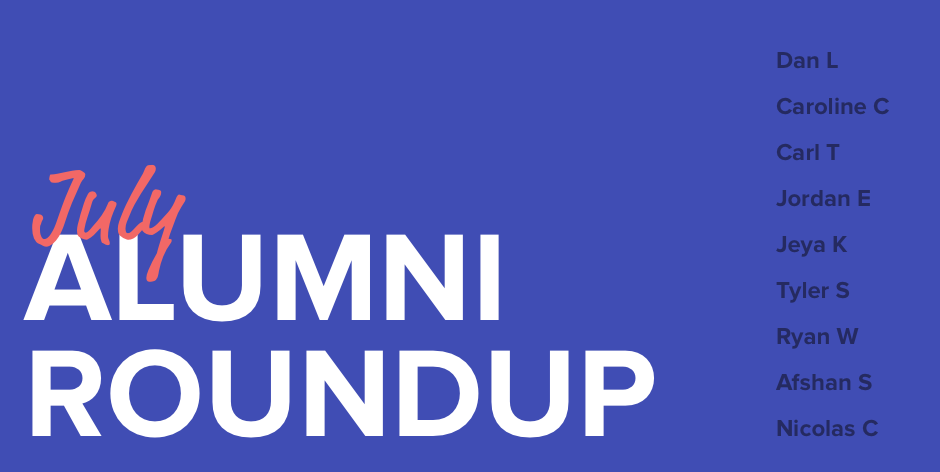 Alumni Roundup July - Blog hero@2x