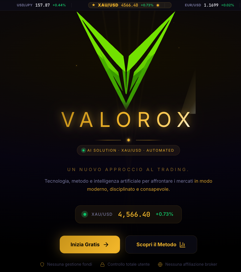 “VALOROX”: il Trading System AI che introduce una nuova frontiera nell’esecuzione sui mercati…