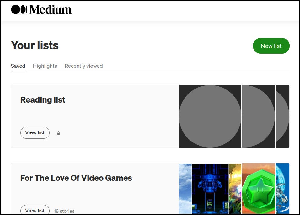 A screenshot of the new Lists page that creators can use to create and manage lists.