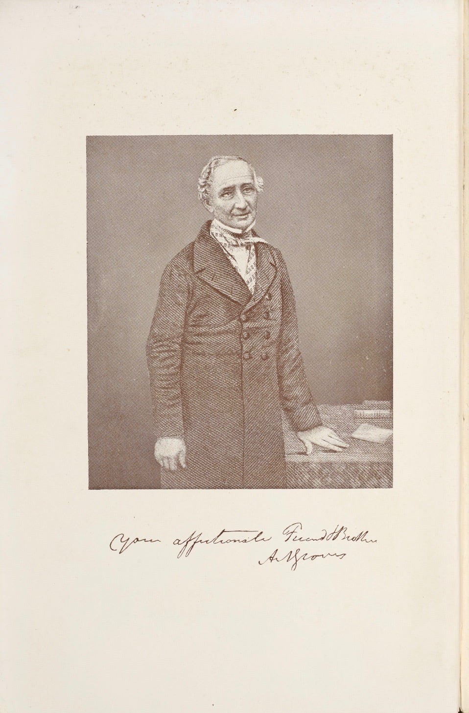 Portrait of Anthony Norris Groves. Caption reads: ‘your affectionate friend and brother’.