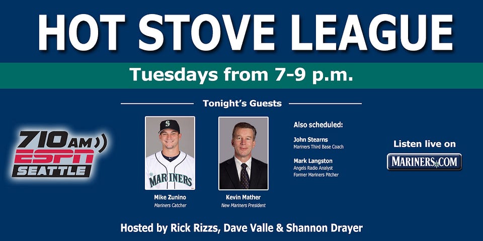 Edgar Martinez to Join the Hot Stove Show Tonight, by Mariners PR