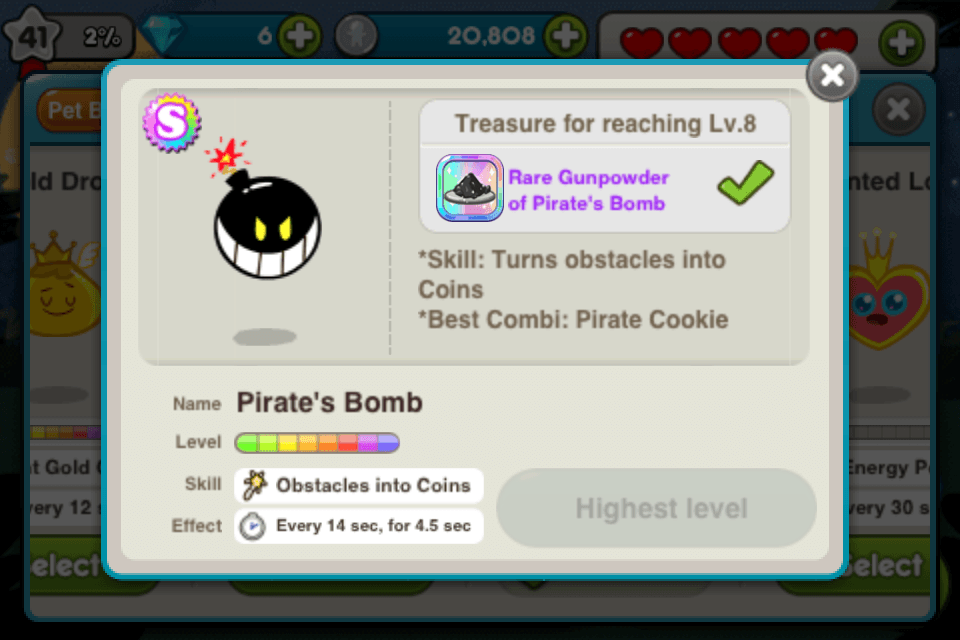 cookie run pirates bomb