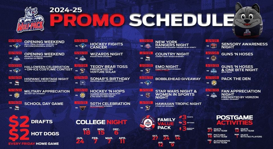 WOLF PACK UNVEIL 24-25 PROMO SCHEDULE