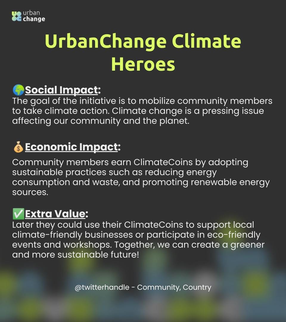 UrbanChange Climate Heroes Use Case