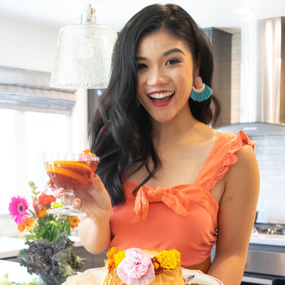 A picture of Samantha Mui in her kitchen.