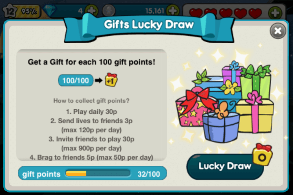 line cookie run gifts lucky draw