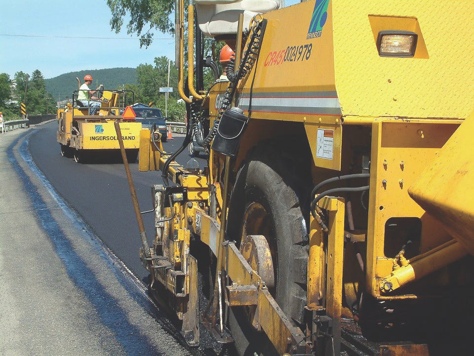 PHOTO COURTESY OF FACEBOOK / PennDOT workers began construction on Aug. 4 to repair and repave a 15-mile stretch of County Line Road between Route 611 and Route 532. The project is expected to cot about $4.4 million and be completed by the end of October.