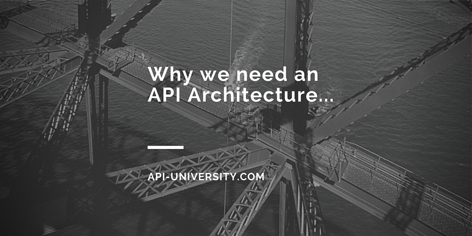 why do we need an API architecture