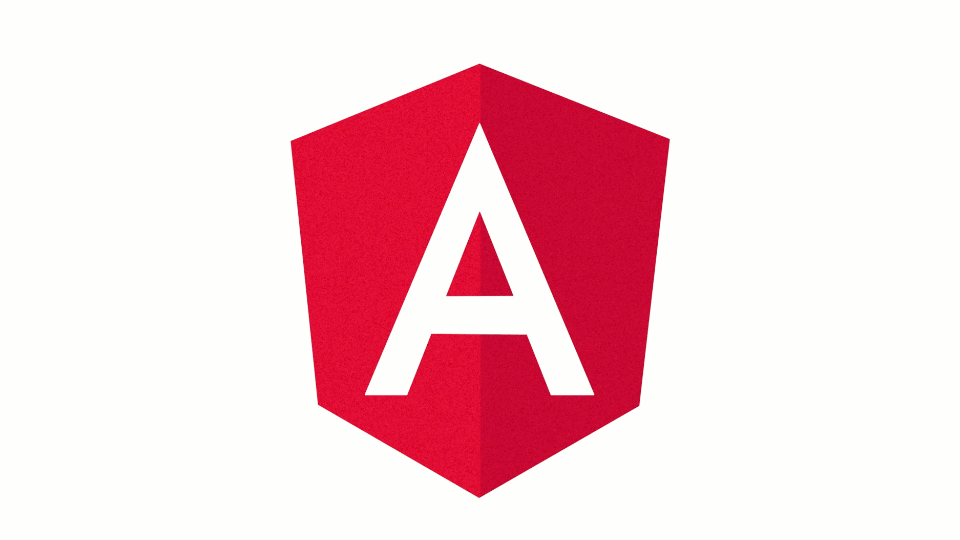 Animation that starts with the original red shield Angular logo and then morphs into the new hexagonal logo with a purple-to-pink gradient and bolder letter A.