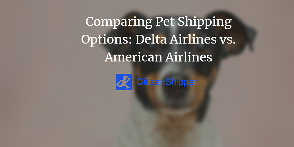 Comparing Pet Shipping Options: Delta Airlines vs. American Airlines