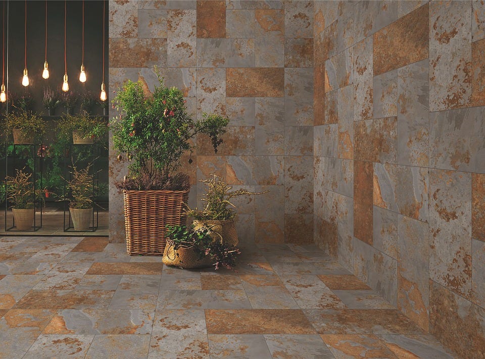 Ceramic tiles used as decoration on walls