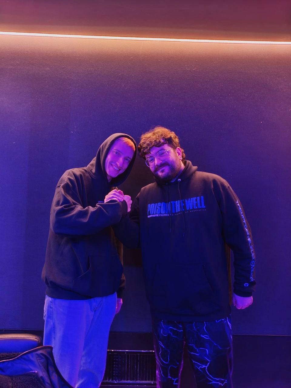 My guitarist Lorenzo and me, after our 2-days recording session