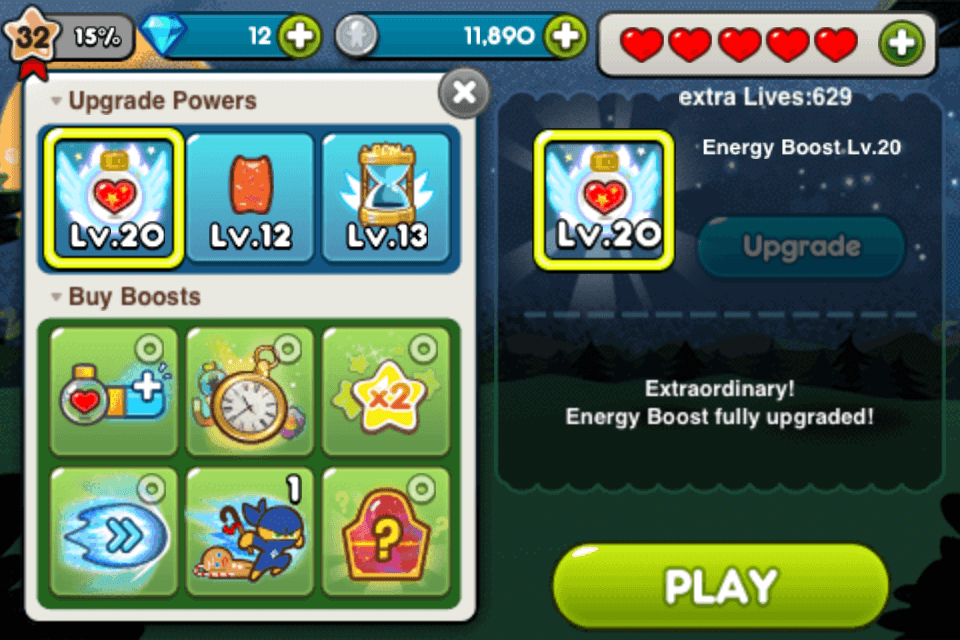 line cookie run energy upgrade