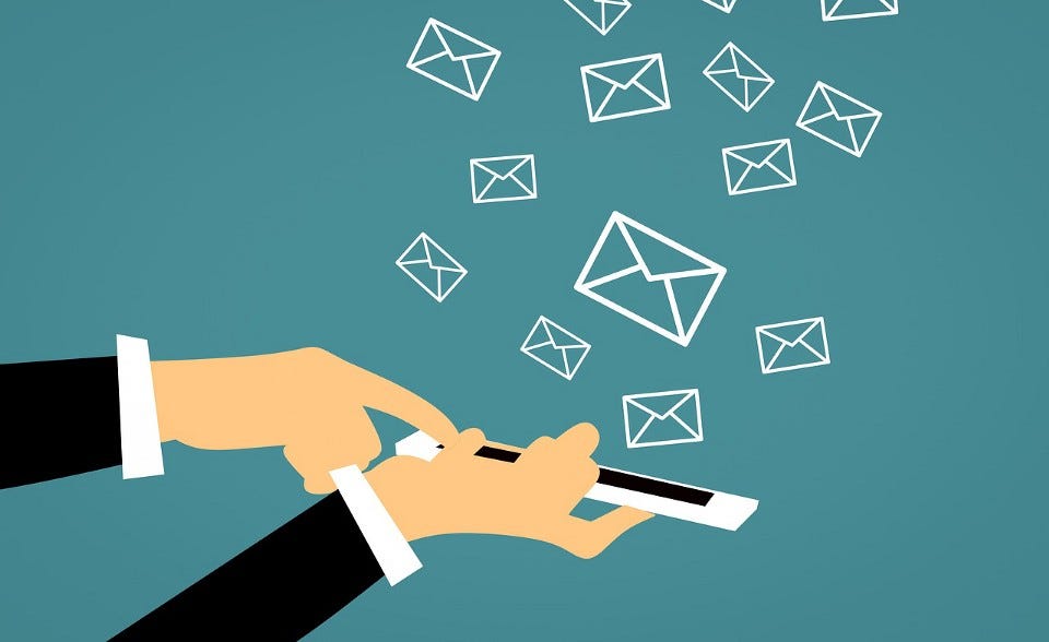 An illustration showing email marketing.