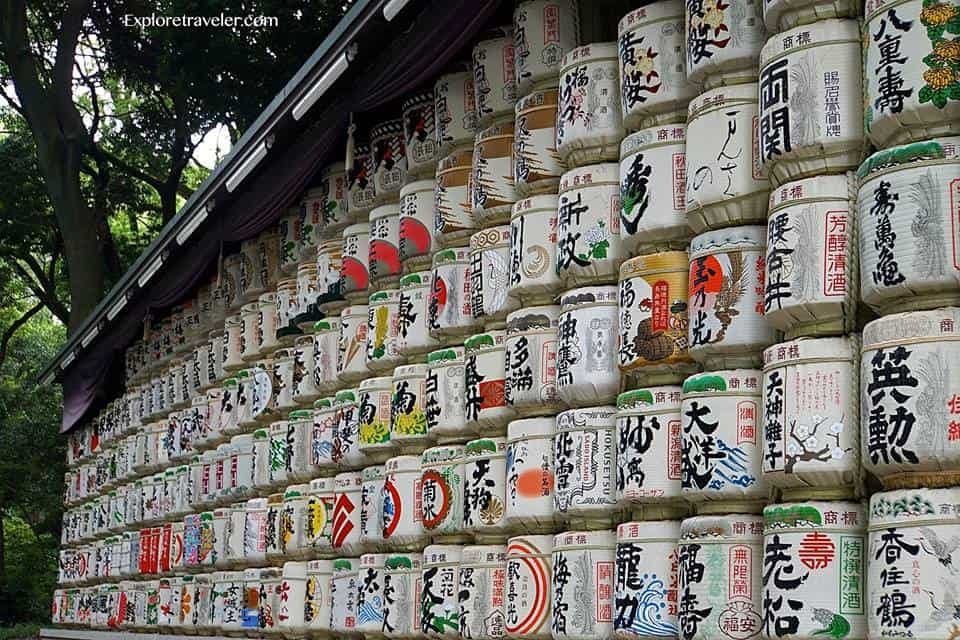 Meiji Jingu Shrine Sake Barrels