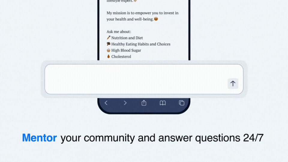 Mentors, experts, coaches, get answer to questions, easy, help your community, audience building, smart GPT