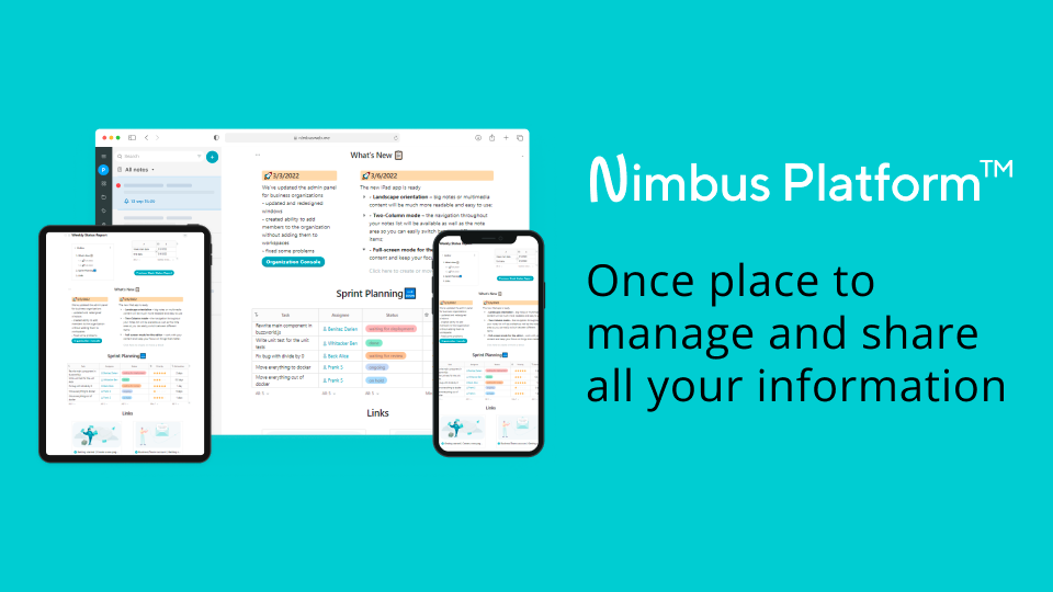 Nimbus Platform is One of the Top 7 Best Alternatives to Dropbox to Consider in 2023. Image powered by Nimbus Platform