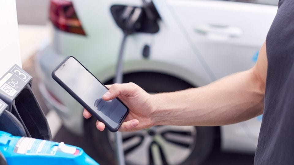 Web App or Mobile App for electric vehicle charging