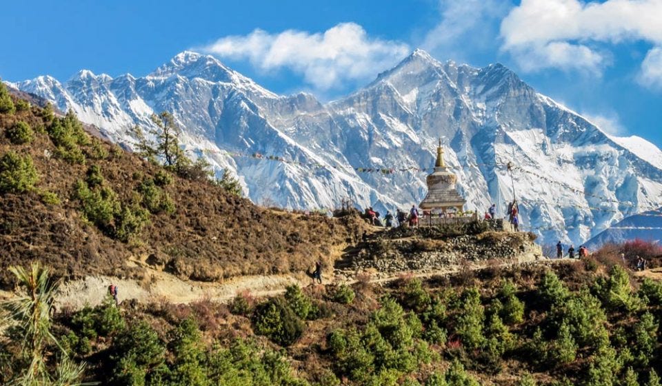 Breathtaking View of Mount Everest During Everest Base Camp Trekking