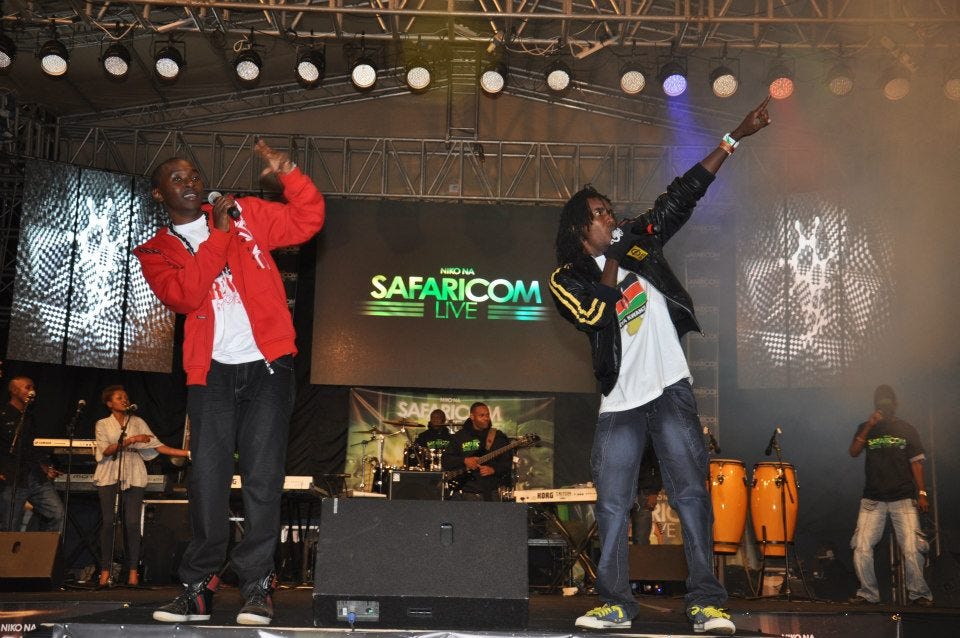 Ameru Crew performing for Safaricom Live
