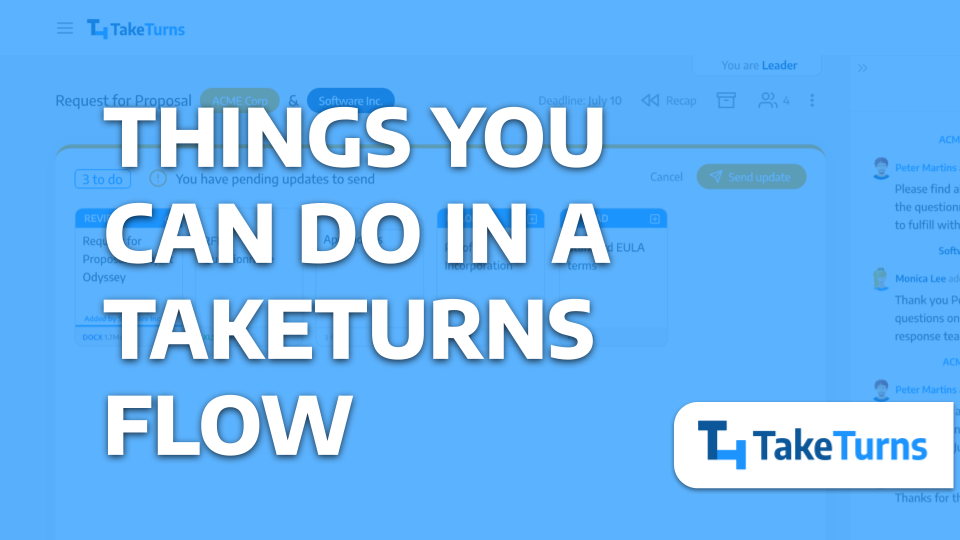 Things you can do in A TakeTurns Flow