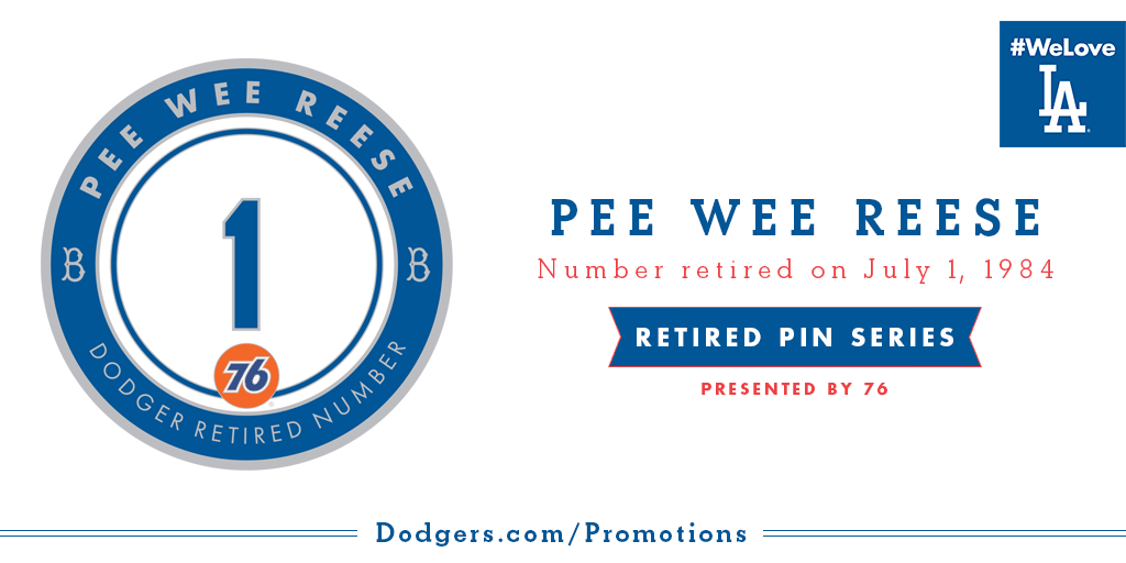 Retired Number Pin Series ready to roll for Dodger fans, by Jon Weisman