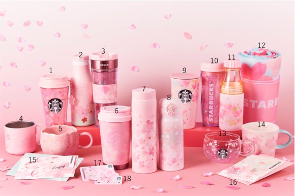 Starbucks Japan DARUMA Mug Cup Pink Tokyo Area limited products Sakura 2020 New