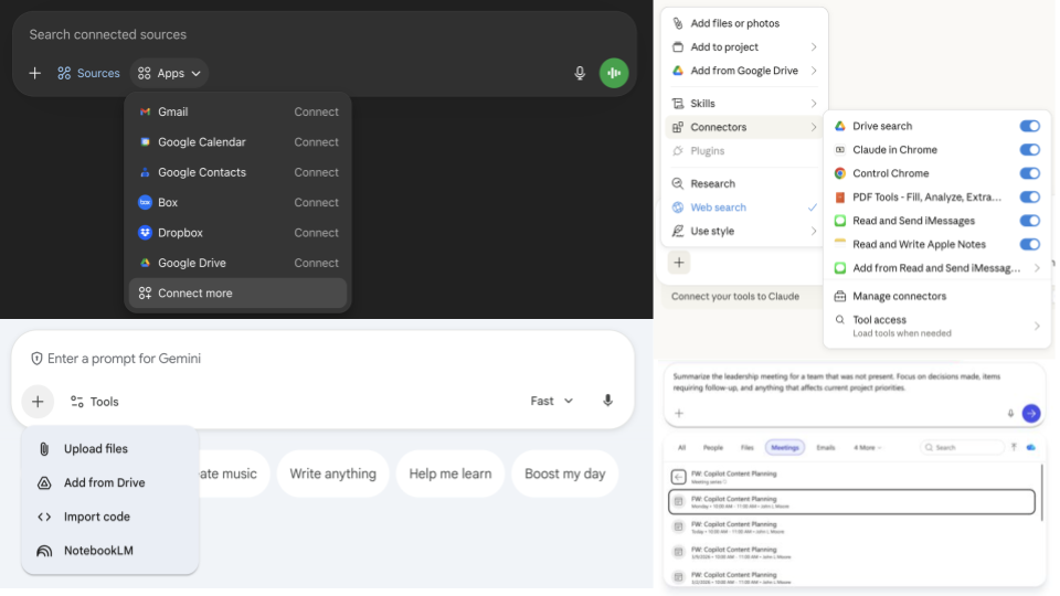 ChatGPT, Gemini, Claude, and Copilot all adding context management patterns
