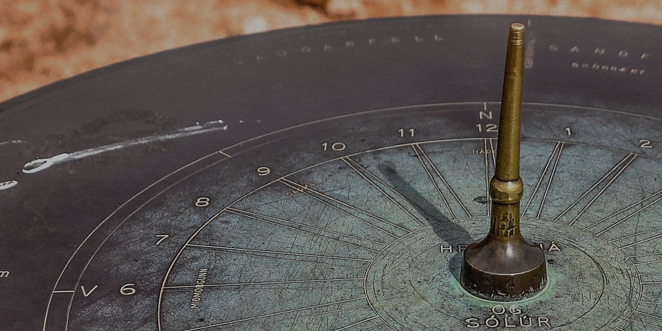 Close up of a sundial
