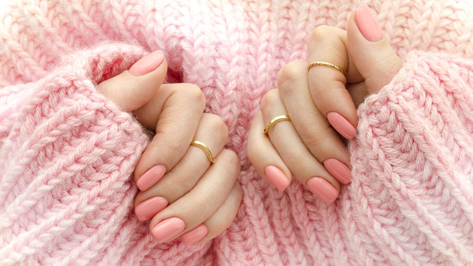 Pink manicure