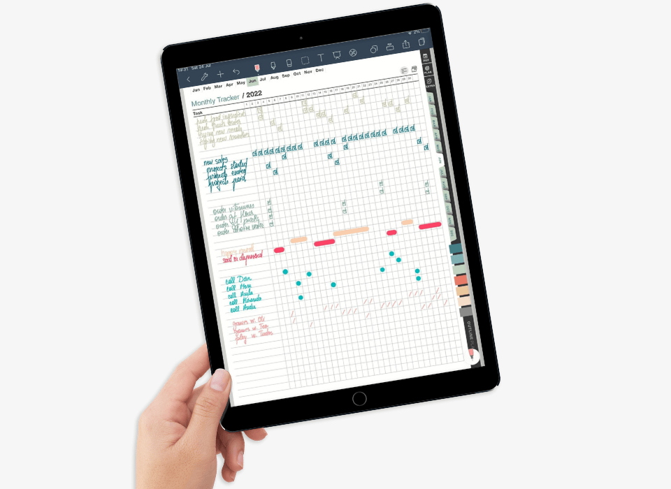 2022 digital planner for iPad to be used with Goodnotes 5 app