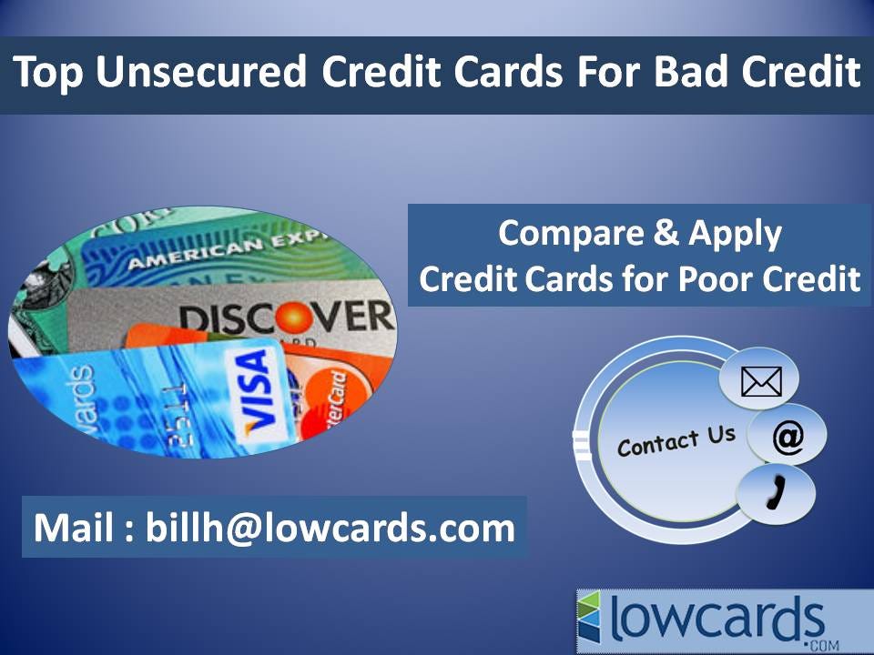 Credit Cards For Bad Credit