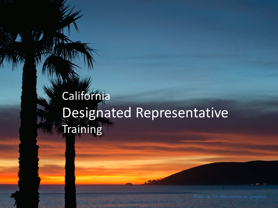 The Best Choice For California Designated Representative Training — online training courses by SkillsPlus International Inc.