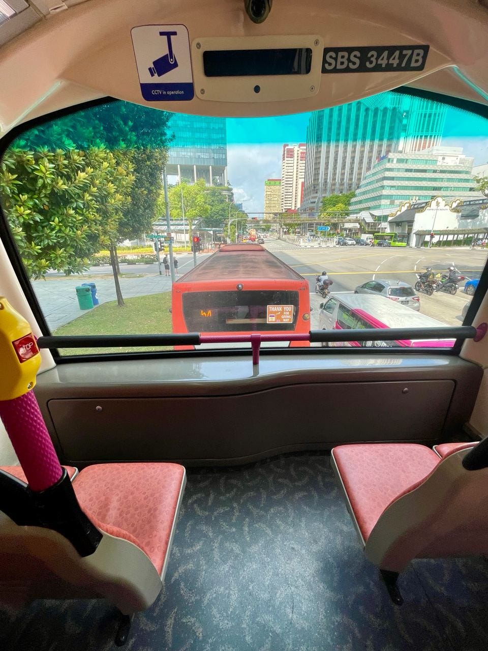 Singapore double-decker bus — second floor