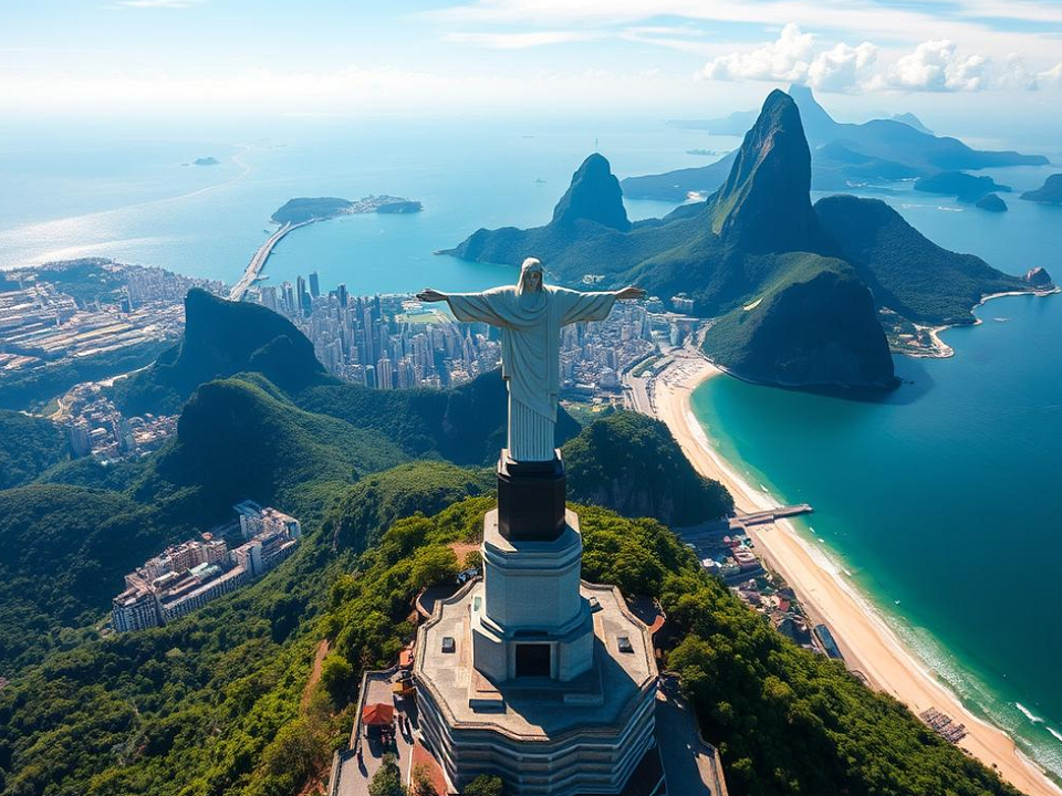 Christ the Redeemer statue overlooking Rio de Janeiro- Top 10 Affordable Best Places To Visit In Brazil