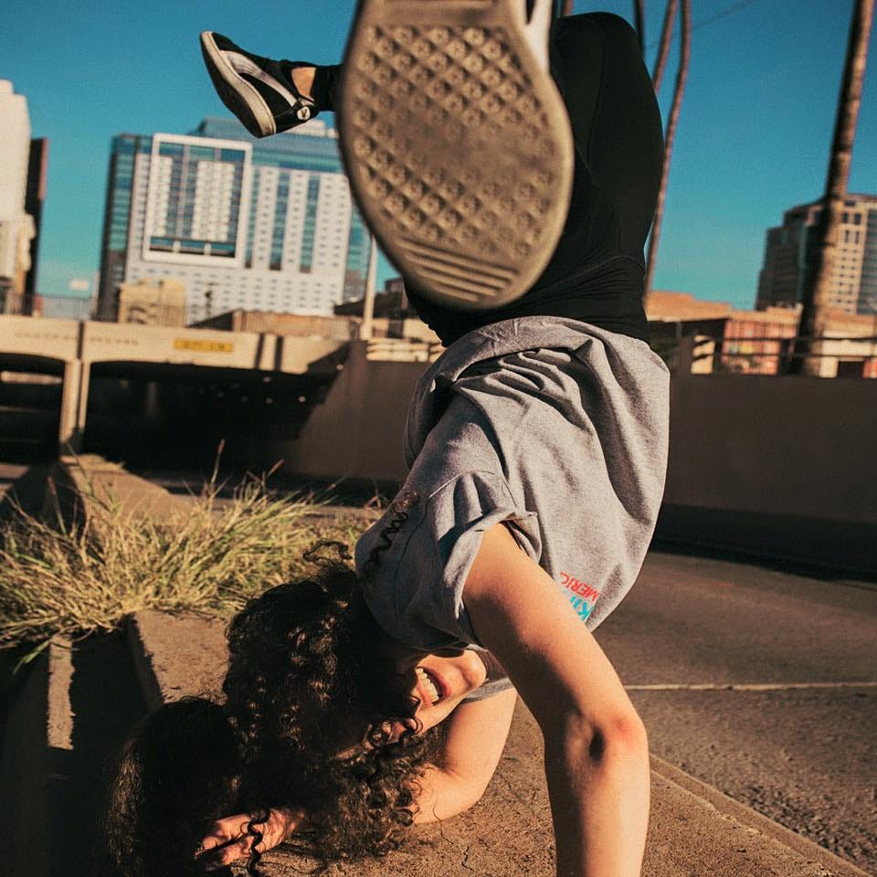 Photo of hip-hop dancer Maggie Waller dancing