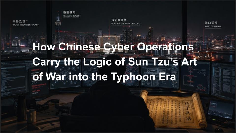 How Chinese Cyber Operations Carry the Logic of Sun Tzu’s Art of War into the Typhoon Era