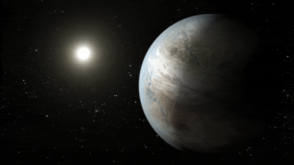 What do distant observers see when they look at Earth-