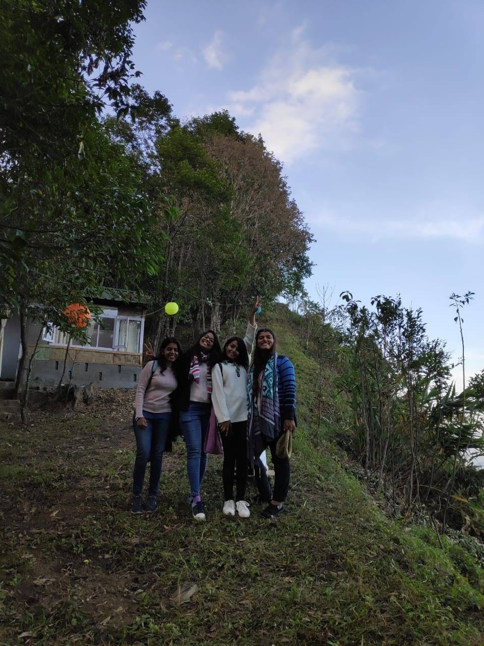 A picture of us on the hillside in Kohima
