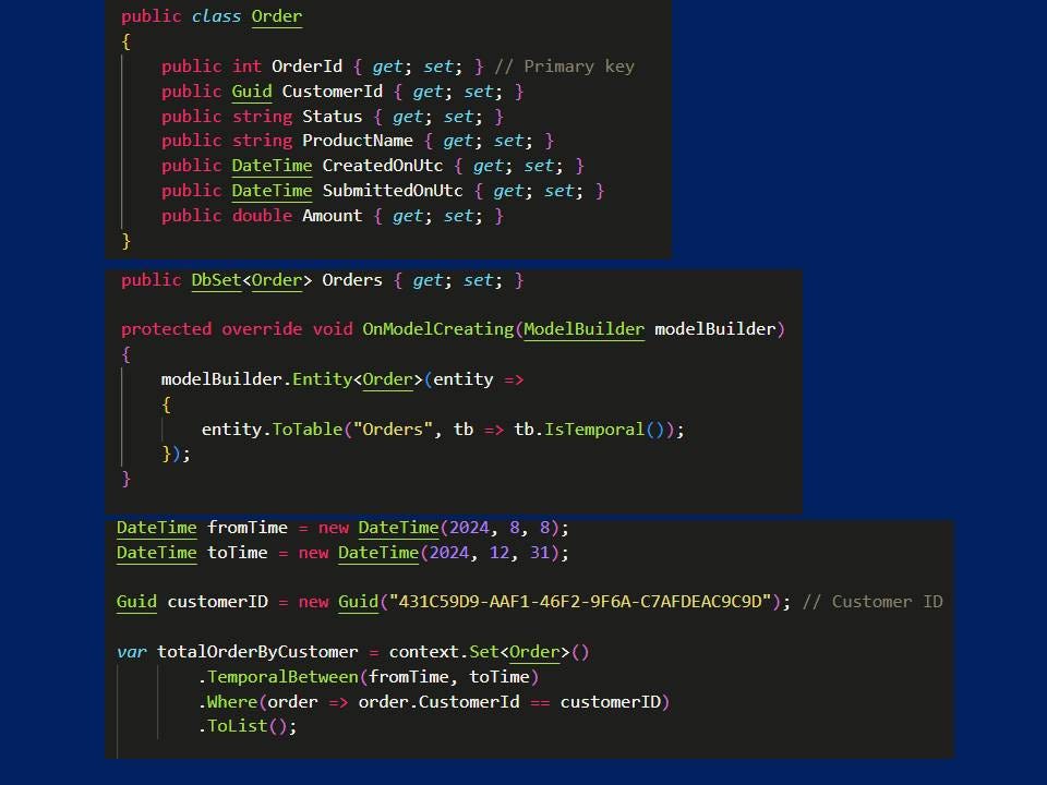 Temporal Tables in .NET with Entity Framework Core