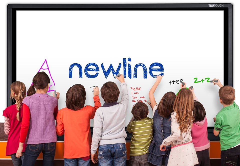 Multi-touch feature in Newline Interactive displays