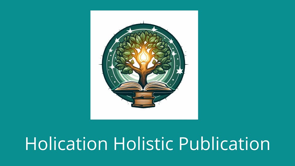 Holication Publication banner created by my fiancé with Canva and Midjourney