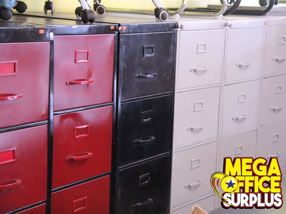 Refurbished Vertical Steel Filing Cabinet At Megaoffice Surplus Second Hand Used Office Furniture Supplier In Metro Manila Philippines