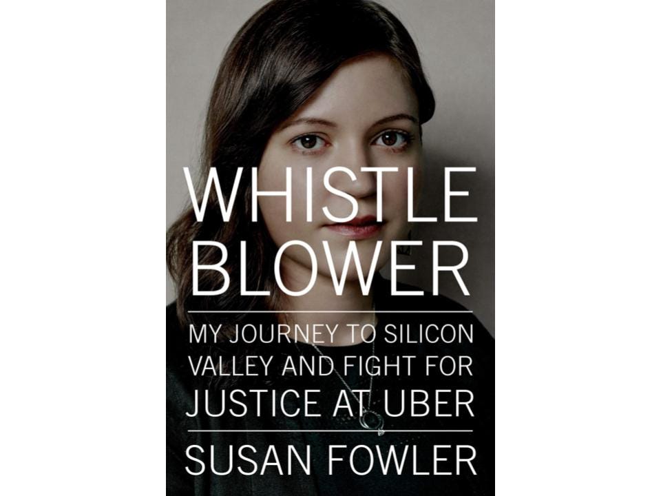 Book cover for “Whistleblower” with the subtitle, “My Journey to Silicon Valley and Fight for Justice at Uber.”