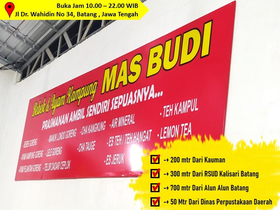 Warung Makan Mas Budi Terdekat,Warung Nasi Enak Terdekat,Bebek Dan Ayam Goreng Mas Budi